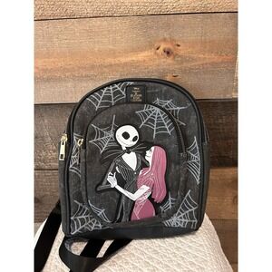 Bioworld Nightmare Before Christmas Jack & Sally 9.6" Gray Mini Backpack